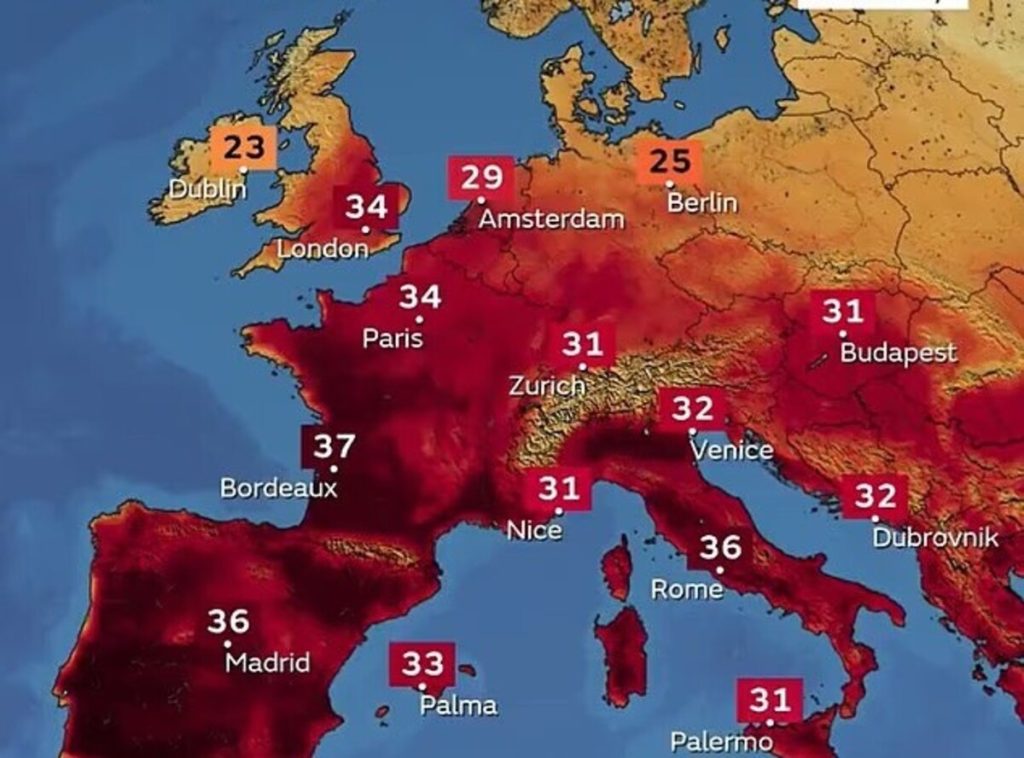 Η Ευρώπη βιώνει ένα καυτό καλοκαίρι από κάθε άποψη: Ρεκόρ θερμοκρασιών και πυρκαγιές