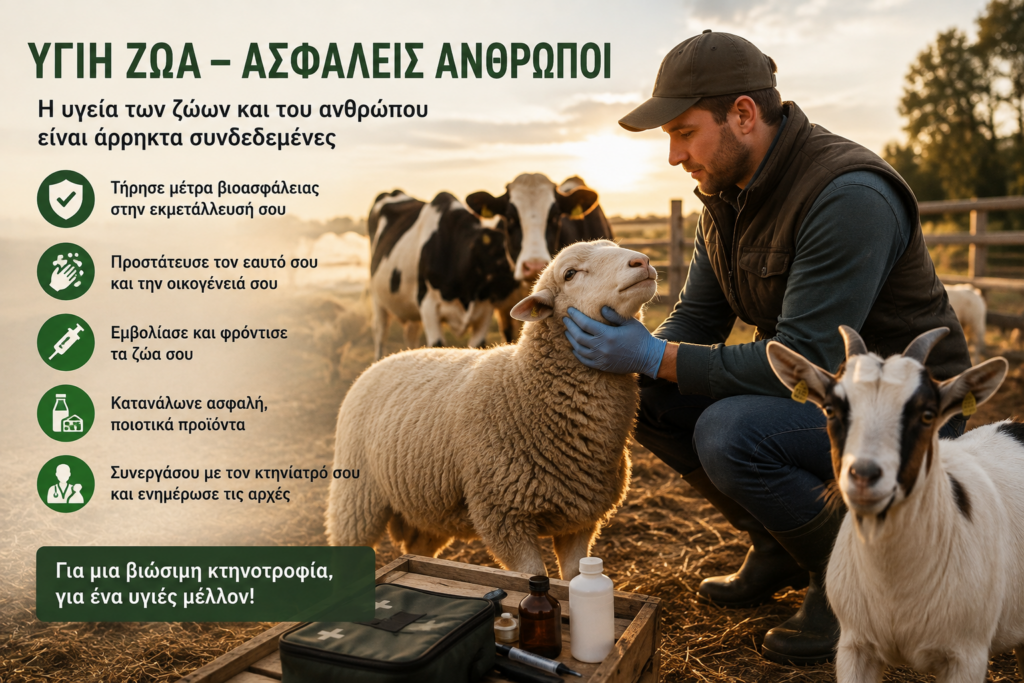 Βιώσιμη κτηνοτροφία σημαίνει υγιή ζώα και ασφαλείς άνθρωποι – Τα μέτρα προστασίας του ΥΠΑΑΤ